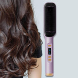 Maxbell Hair Straightener Comb 2 in 1 Heated Hair Straightener Comb for Gifts Beauty violet