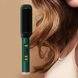 Maxbell Hair Straightener Comb 2 in 1 Heated Hair Straightener Comb for Gifts Beauty green