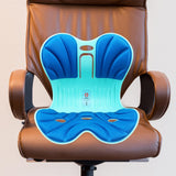 Maxbell Posture Correction Cushion Waist Support for Children Women Men Office Chair blue