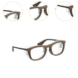 Maxbell Eyes Glasses Frame for Dry Eyes Classic Eyeglasses for Leisure Holiday Adult Brown