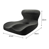 Maxbell Memory Foam Seat Cushion Student Pad Car Seat Back Support Sitting Chair Pillow Dark Gray