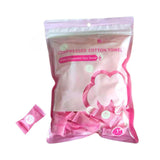 Maxbell Compressed Towels Cloth Portable Compressed Cotton Towel for Gym Home Hiking Pink