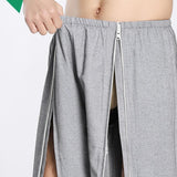 Maxbell Bedridden Patient Clothing Easy Wears Post Surgery Pants for Surgery Patients XL