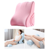 Maxbell Backrest Pillow Beds Backrest Reading Rest Pillow for Adult Sitting up in Bed pink