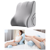 Maxbell Backrest Pillow Beds Backrest Reading Rest Pillow for Adult Sitting up in Bed gray