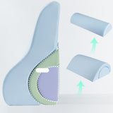 Maxbell Backrest Pillow Beds Backrest Reading Rest Pillow for Adult Sitting up in Bed blue