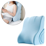 Maxbell Backrest Pillow Beds Backrest Reading Rest Pillow for Adult Sitting up in Bed blue