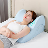 Maxbell Backrest Pillow Beds Backrest Reading Rest Pillow for Adult Sitting up in Bed blue