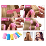 Maxbell 6 Pieces Hair Styling Rollers Makeup Tools Hair Clips for Girls Hair Styling