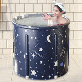 Maxbell Foldable Bathtub Bucket Keep Temperature for Adults Soaking Standing Bathtub M