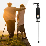 Maxbell Folding Cane Seat Three Legged Walking Cane with Stool for Seniors Women Men Black