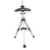 Maxbell Folding Cane Seat Three Legged Walking Cane with Stool for Seniors Women Men Black