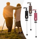 Maxbell Folding Cane Seat Three Legged Walking Cane with Stool for Seniors Women Men Black