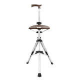 Maxbell Folding Cane Seat Three Legged Walking Cane with Stool for Seniors Women Men Coffee