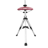 Maxbell Folding Cane Seat Three Legged Walking Cane with Stool for Seniors Women Men Red