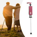 Maxbell Folding Cane Seat Three Legged Walking Cane with Stool for Seniors Women Men Red