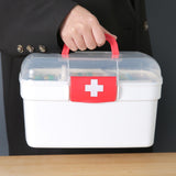 Maxbell Family First Aid Medical Box Dustproof with Handle First Aid Case Toy Travel