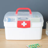 Maxbell Family First Aid Medical Box Dustproof with Handle First Aid Case Toy Travel