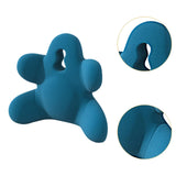 Maxbell Lumbar Support Pillow Space Saving Back Support Pillow for Seat Bed recliner Blue