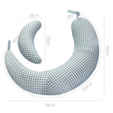 Maxbell 2Pcs Maternity Pillow Memory Foam Pillow for Watching TV Bedding Accessories Green Plaid