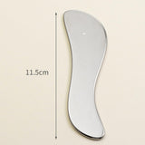 Maxbell Stainless Steel Gua Sha Neck Back Body Massager Face Guasha Beauty Tool 115mmx30mmx3.5mm