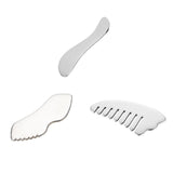 Maxbell Stainless Steel Gua Sha Neck Back Body Massager Face Guasha Beauty Tool 115mmx30mmx3.5mm