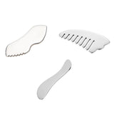 Maxbell Stainless Steel Gua Sha Neck Back Body Massager Face Guasha Beauty Tool 115mmx30mmx3.5mm