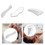 Maxbell Stainless Steel Gua Sha Neck Back Body Massager Face Guasha Beauty Tool 115mmx30mmx3.5mm