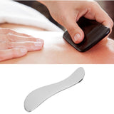 Maxbell Stainless Steel Gua Sha Neck Back Body Massager Face Guasha Beauty Tool 115mmx30mmx3.5mm