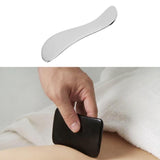 Maxbell Stainless Steel Gua Sha Neck Back Body Massager Face Guasha Beauty Tool 115mmx30mmx3.5mm
