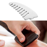 Maxbell Stainless Steel Gua Sha Neck Back Body Massager Face Guasha Beauty Tool 5.5cmx9.5cm