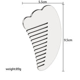 Maxbell Stainless Steel Gua Sha Neck Back Body Massager Face Guasha Beauty Tool 5.5cmx9.5cm