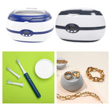 Maxbell Ultrasonic Cleaner Ultrasonic Cleaning Machine for Watch Ring Makeup Brushes Blue