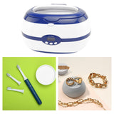 Maxbell Ultrasonic Cleaner Ultrasonic Cleaning Machine for Watch Ring Makeup Brushes Blue