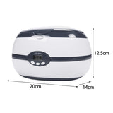 Maxbell Ultrasonic Cleaner Ultrasonic Cleaning Machine for Watch Ring Makeup Brushes Gray