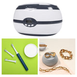 Maxbell Ultrasonic Cleaner Ultrasonic Cleaning Machine for Watch Ring Makeup Brushes Gray