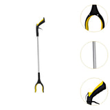 Maxbell Claw Grabber Stick Magnetic Tip Hand Grabber for Trash Can Shelf Elderly Yellow