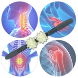 Maxbell PU Massage Roller Stick Manual Smooth Yoga Massage Rod for Body Muscle Butts White
