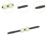 Maxbell PU Massage Roller Stick Manual Smooth Yoga Massage Rod for Body Muscle Butts White