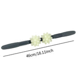 Maxbell PU Massage Roller Stick Manual Smooth Yoga Massage Rod for Body Muscle Butts White