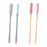 Maxbell 2 Pieces Toe Cleaning Brush 40cm Foot Scrubber for Men and Women Senior Foot Gray