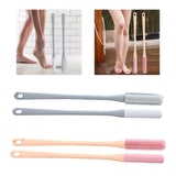Maxbell 2 Pieces Toe Cleaning Brush 40cm Foot Scrubber for Men and Women Senior Foot Gray