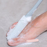 Maxbell 2 Pieces Toe Cleaning Brush 40cm Foot Scrubber for Men and Women Senior Foot Gray