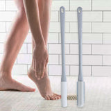 Maxbell 2 Pieces Toe Cleaning Brush 40cm Foot Scrubber for Men and Women Senior Foot Gray