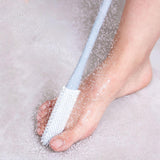 Maxbell 2 Pieces Toe Cleaning Brush 40cm Foot Scrubber for Men and Women Senior Foot Gray