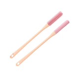 Maxbell 2 Pieces Toe Cleaning Brush 40cm Foot Scrubber for Men and Women Senior Foot Pink