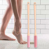 Maxbell 2 Pieces Toe Cleaning Brush 40cm Foot Scrubber for Men and Women Senior Foot Pink