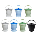Maxbell Spittoon Chamber Bucket with Lid Handle Chamber Pot for Children Child Elder White Without Ring