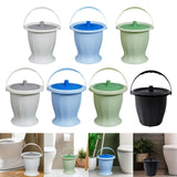 Maxbell Spittoon Chamber Bucket with Lid Handle Chamber Pot for Children Child Elder White Without Ring