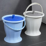 Maxbell Spittoon Chamber Bucket with Lid Handle Chamber Pot for Children Child Elder White Without Ring